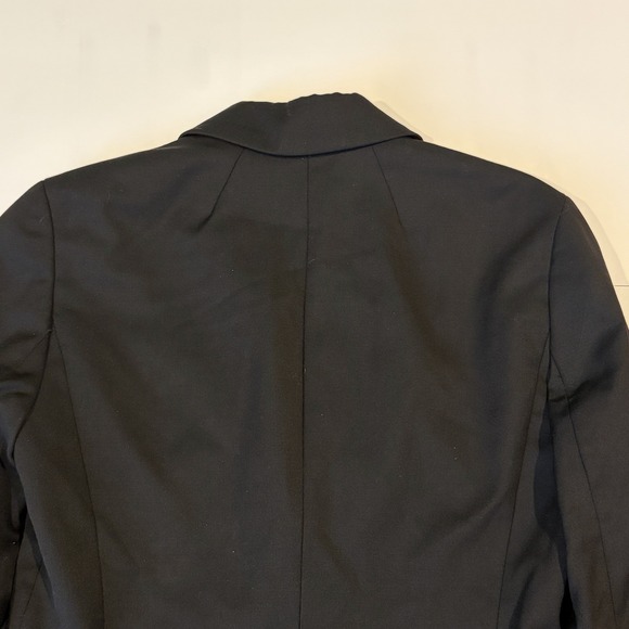 J Crew Wool Blend Blazer Jacket Petite 00P Black Classic Career Academia Capsule - Picture 11 of 14